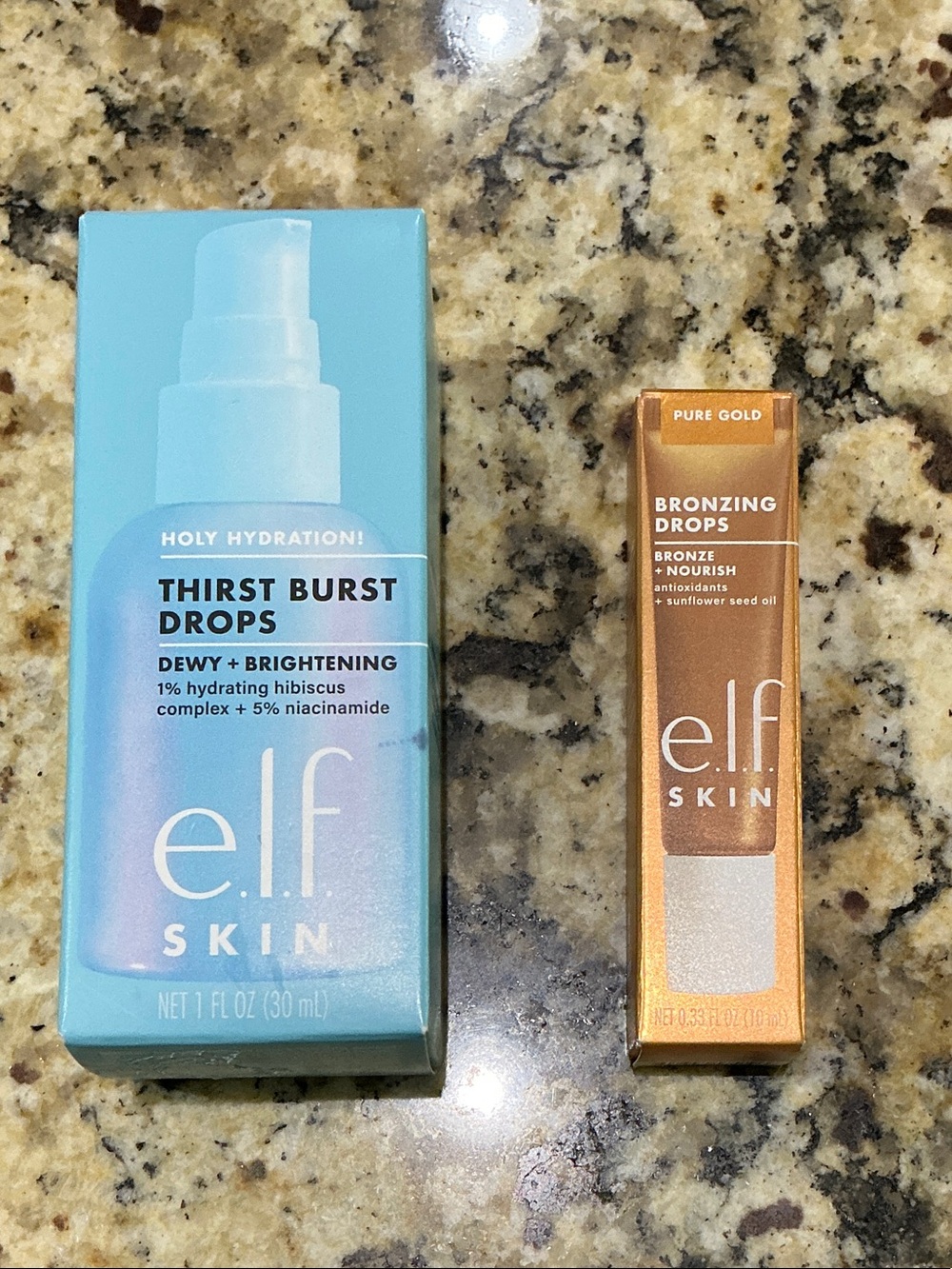 ELF Skin Thirst Burst Moisturizing Drops and ELF Skin Bronzing Drops Duo